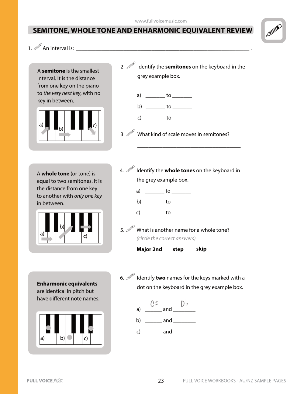 FULL VOICE Student Workbook Sample Lessons