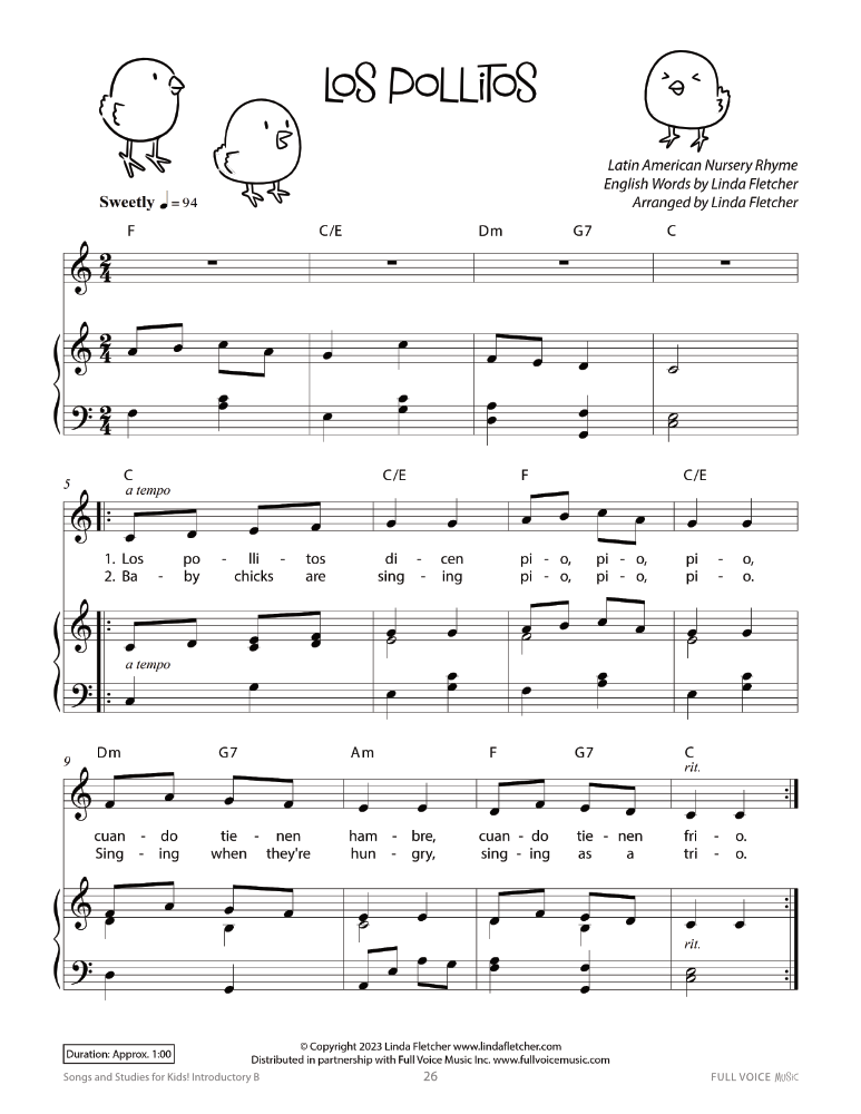 Songs and Studies for Kids! Introductory B (Digital PDF)