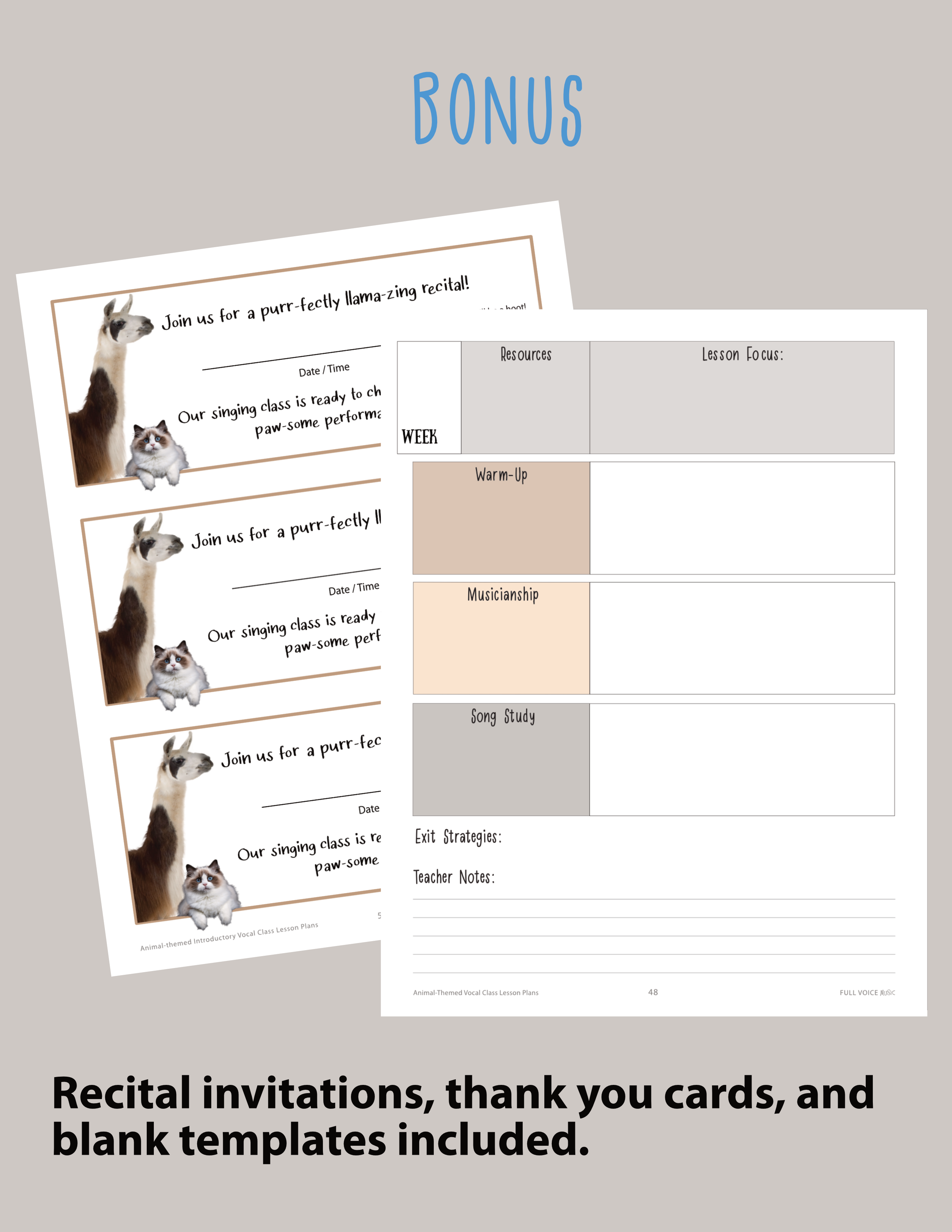 Animal-Themed Introductory Singing Class Lesson Plans