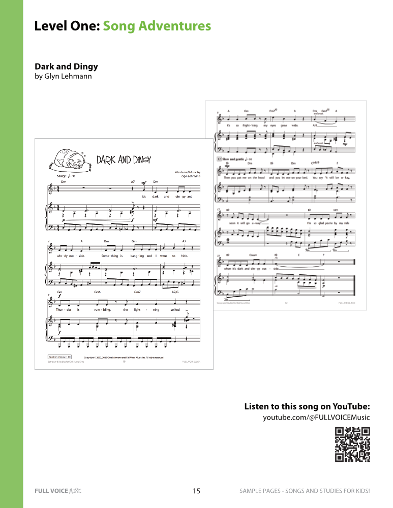 Sample of Dark and Dingy sheet music from Level One
