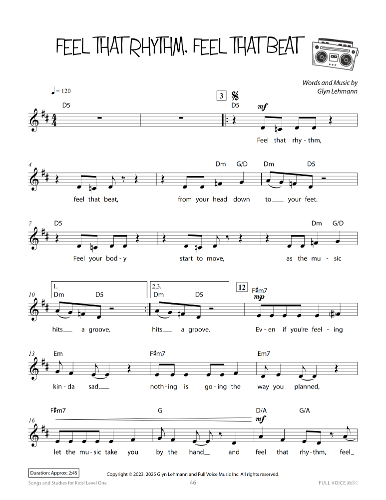 Songs and Studies for Kids! Level one feel that rhythm, feel that beat product image 1