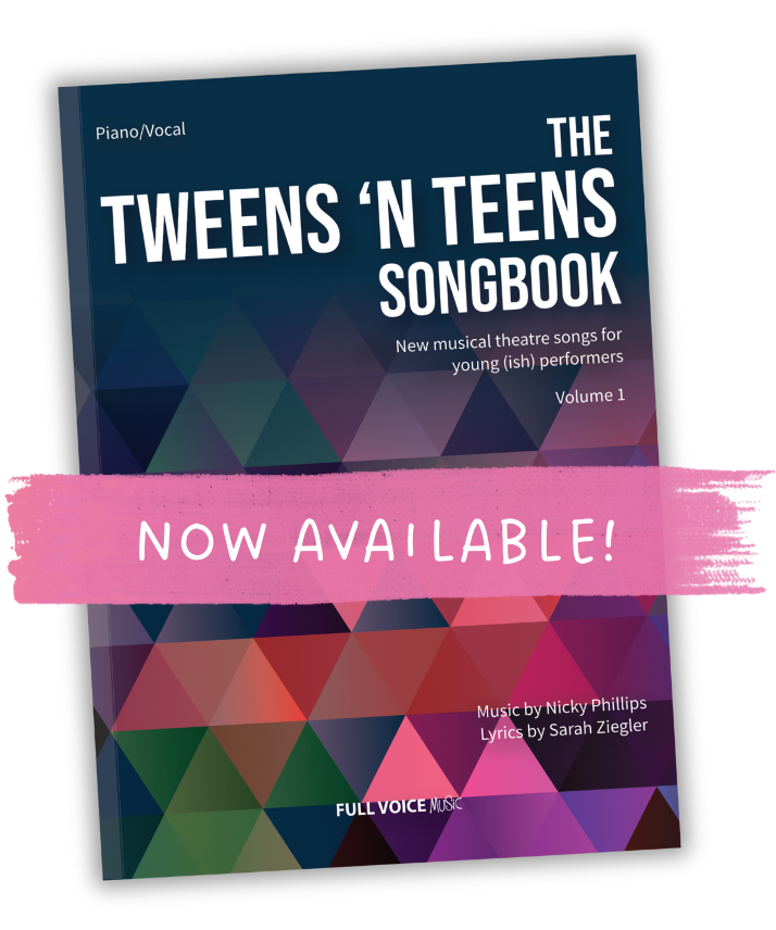 Cover the The Tweens 'N Teens Songbook with label Now Available