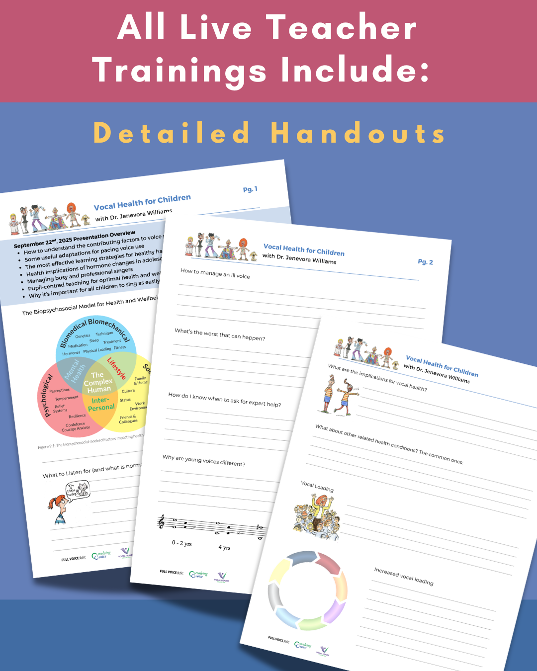 workshop includes detailed handouts