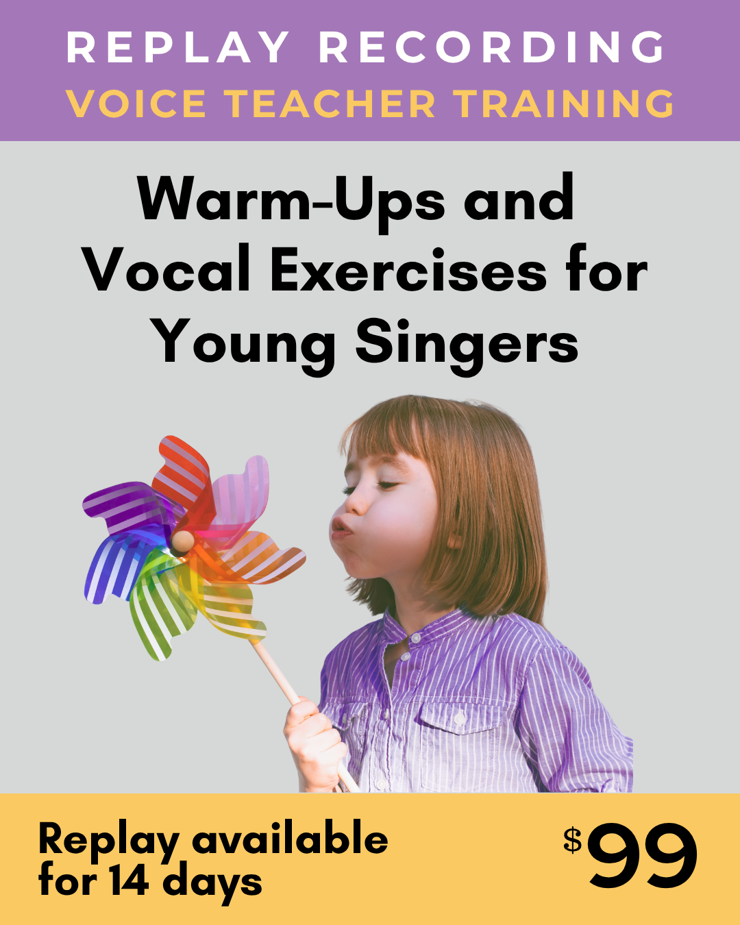 Replay Recording. Warm-Ups and Vocal Exercises for Young Singers. $99.